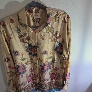 Elle Beige Floral Women's Shirt